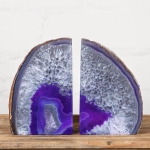 Minibeast Large Purple Agate Geode Bookends